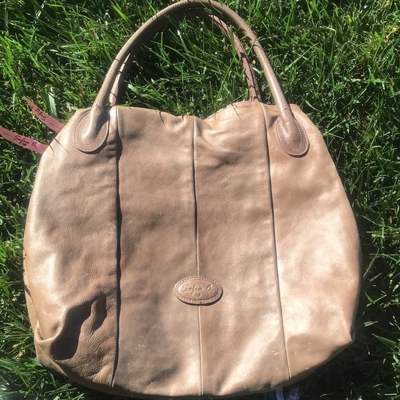 Sofia C leather bag satchel hobo BoHo shoulder bag tope - Picture 3 of 4